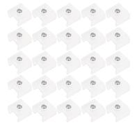 100 Pièces Clips de Fixation pour Ruban LED, Support Plastique Blanc à | Montage Ultra-fin Discret, Pince Transparente Peu Visible, pour Surfaces en Bois, Éclairage Décoratif ou Installation