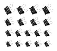 100 pièces clips en métal, 15/19/25/32 mm trombones réutilisables, trombones multi-usages, pour photos, cartes, documents, nourriture, recettes (noir)