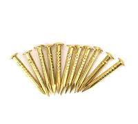 100 pièces clous en laiton clous multi-tailles clous en laiton matériel gros clous en cuivre pour bricolage en bois boîtes de photos décoratives accessoires ménagers(15mm)