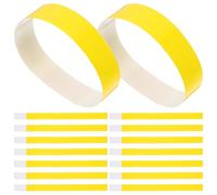 100 Pièces Collier D'identification pour Chiot, Doux PP Jaune, Nés | Plaque Nominative Incluse, Repérage Rapide, pour Petits Chiots et Chatons, Accueil en Refuge