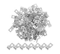 100 Pièces Collier P pour Tuyau, en Fer Galvanisé, Câbles | Attache Simple Réutilisable, Revêtement Anticorrosion Argenté, Adaptée aux Conduits Intérieurs et Chemins de Câblage