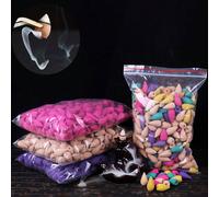 100 pièces cônes d'encens naturels à reflux arrière jasmin, rose, lis, santal, osmanthus, armoise, bois d'agar, lavande parfum mixte,20PCS (petit) [Pack d'essai de combinaisons multi-saveurs],Combinai