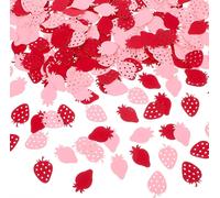 100 Pièces Confettis À La Fraise En Papier Décoration De Dispersion De Fraises Petits Confettis Rouges Et Roses Décoration De Table Pour Décoration De Fête Prénatale Anniversaire Mariage Sur Le Thème