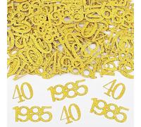 100 Pièces Confettis Décoration 40 Femme,Années 40 Mariage Ornements D'anniversaire Disperser Paillettes Dorées Table Pour Fête Amusante 40ans Homme Adoré Jour De Noces Serpentins Éparpiller