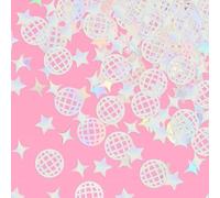 100 Pieces Confettis Disco, Confettis Paillettes avec Confetti Boule Disco, Confetti de Table Étoile, Confettiss Boule Disco, Confettiss Paillette pour Hippies Rétro Thème Disco Anniversaire Fête (B)