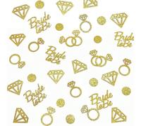 100 pièces Confettis en papier en forme de cœur avec strass or rose "Mariée à être", pour décoration de table de fête de poule, enterrement de vie de jeune fille, mariage, Noël Taille Unique,Or rose p