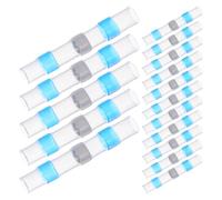 100 Pièces Connecteurs Bout à Rétractables Soudés R31 Bleus Ip67 | Plastique Isolant, Bagues de Soudure, Technologie Rétractable, pour Câblage Domestique, Marine et Assemblage Électronique