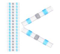 100 Pièces Connecteurs Bout à Thermorétractables Bleus Ip67 | Anneau de Soudure Intégré, Plastique Isolant, Section 1,5 à 2,5 Mm², Calibre Awg 16-14, Automobiles et Applications Marines