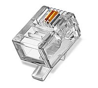 100 Pièces Connecteurs RJ11 6P2C pour câble Téléphonique modulaire,Cat3 RJ-11 Prise de prise de ligne téléphonique