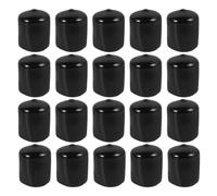 100 Pièces Couvercles à Vis Ronds en PVC Noir | Vis et Équipement, Intérieur comme Extérieur, Pose Facile, Souplesse Élevée, Diamètre Intérieur 12mm