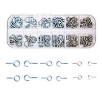 100 Pieces Crochet de Plafond à Visser, Crochet Zingué / Crochets à Point D'interrogation / Crochets à Visser,Crochets de Plafond à Visser en Métal Zingué pour Accrocher de Petits Articles, 3 Tailles