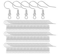 100 Pièces Crochet D'oreille Perle Femme Acier Titane 0,7x20x18 | Style Simple et Chic, Usage Quotidien ou Fête, Portable, Lot D’accessoires pour Création Féminine