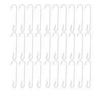 100 Pièces Crochets de Décoration de Noël Argentés en Fer | Hanging Sécurisé, Usage Multi-supports, Vitrines et Espaces Commerciaux, Courbe Discrète, Rangement Saisonnier