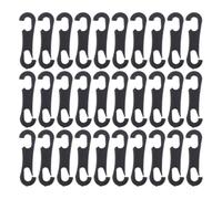 100 Pièces Crochets de Fixation ABS Noir pour Siège Auto, Usage Intérieur | Crochet pour Housse de Siège de Véhicule, Design Antidérapant, Compatible Demi-housse et Pare-soleil