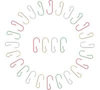 100 Pièces Crochets de Noël Multicolores en Fer, Courbe | Légers, Maintien Sûr, Réutilisables et Compacts, pour Pochettes Tissu et Zones Ouvertes