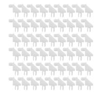 100 Pièces Crochets D'étagère Blancs en Plastique et Fer | Support D'angle en L, Fixation à Angle Droit, Installation Facile, pour Armoire, Placard, Bibliothèque, Meuble