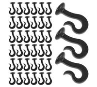 100 Pièces Crochets en Plastique Noirs, Rideaux de Gazebo | Installation Facile, Maintien Sûr, Usage Camping et Patio, pour Draps Extérieurs et Écrans en Maille