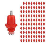 100 pièces d’abreuvoirs à tétine à vis pour volailles, Distributeur Automatique d’Eau pour Poulets, tétine en Acier Inoxydable à 360 degrés pour système de tuyauterie en PVC,