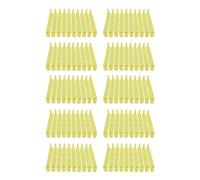 100 pièces d’étiquettes d’oreille pour le bétail, étiquettes d’oreille pour animaux destinées aux bovins et aux porcs, étiquettes d’oreille en nylon jaune vif, monobloc, sans