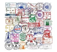 100 Pièces D'Autocollants De Cachet Postal Rétro, D'Autocollants Décoratifs, D'Autocollants Imperméables, D'Autocollants D'Emballage, D'Autocollants De Scrapbooking, Etc.