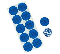 100 pièces d'autocollants de ruban adhésif de sécurité inviolables résistants pour étiquettes de garantie, prévention d'ouverture, sceaux (diamètre 5 cm, marque dans l'article, bleu)