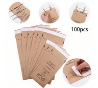 100 pièces de 3 tailles de sacs de stérilisation en papier kraft à haute température et à auto-scellage, convenant aux salons de beauté, aux salons de coiffure et autres lieux Papetier