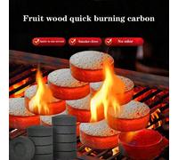 100 pièces de charbon de bambou à combustion rapide, convenant pour brûler de l'encens, des épices arabes et d'autres matériaux aromatiques. Ce charbon de bambou sans fumée peut être utilisé pour la f
