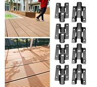 100 pièces de clips de terrasse en acier inoxydable, clips de fixation en acier inoxydable dissimulés, cales d’écartement avec 100 vis pour WPC/BPC, revêtement de sol en bambou (8 mm)