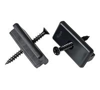 100 pièces de clips WPC, clips de terrasse en plastique de 6 mm pour lattes WPC/BPC, fixation cachée avec clip en T + vis (noir)