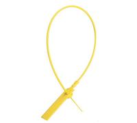 100 pièces de colliers de câble jetables, colliers à fermeture auto-bloquante avec étiquettes d’identification colorées, sceau de sécurité anti-vol pour les chaussures, sacs et (Jaune)