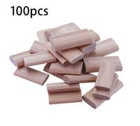 100 Pièces De Connecteurs De Chevilles En Bois Domino De 8 Mm, Bouchons En Bois De Hêtre, Connecteurs D'épissure De Meubles En Bois