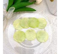 100 pièces de coquillages ronds de 2 pouces avec 2 trous, tranches de coquillages rondes polies - Perles de coquillages Capiz - Accessoires décoratifs faits main pour le DIY (Vert)