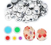 100 Pièces de Couvre Boutons, Kit de Boutons de Couverture avec 5 Boutons de Tailles Différentes et Outils pour Créer vos Propres Boutons et Boutons Recouverts de Tissu de Bricolage