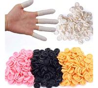 100 pièces de doigts jetables, sans poudre et sans poussière, conception antistatique, ajustement confortable sans constriction, matériau doux qui s'adapte aux doigts, opération flexible; convient pou