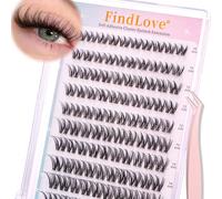 100 pièces de faux cils pré-collés, extensions de cils naturels en grappes de 10 à 16 mm en mélange. Kit d'extension de cils DIY avec pinces, cils effilés et moelleux au look naturel, bande de cils tr