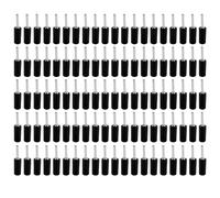 100 pièces de fiche banane mâle, connecteur droit pour câble d’enceinte audio mini banane, broche en laiton plaqué pour prise de 2 mm, 10 A 60 V DC, pour laboratoires électr (Noire)