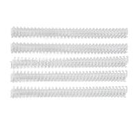 100 pièces de fil de reliure à double boucle, capacité 60 feuilles, pas 3:1, 34 boucles, diamètre 9,5 mm, fil de reliure revêtu de nylon pour documents et rapports au format A4 (Blanche)