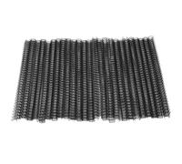 100 pièces de fil de reliure à double boucle, capacité 60 feuilles, pas 3:1, 34 boucles, diamètre 9,5 mm, fil de reliure revêtu de nylon pour documents et rapports au format A4 (Noire)