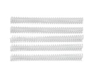 100 pièces de fil de reliure à double boucle, capacité 60 feuilles, pas 3:1, 34 boucles, diamètre 9,5 mm, fil de reliure revêtu de nylon pour documents et rapports au format A4 (Blanche)