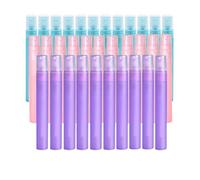 100 pièces de flacons plastiques mini vides, 3/5/10 ml, avec finition froissée, spray parfum, atomiseur de parfum, réutilisable, portable, pour voyage, échantillon cosmétique (Transparent,10ML,100)