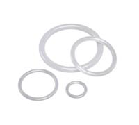 100 pièces de joint torique en silicone blanc de qualité alimentaire, ID 7.6mm, OD 10mm, diamètre du fil 1.2mm, adapté aux tuyaux et vannes, équipements électroniques, 7.6x10x1.2mm(100pcs)