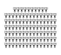 100 pièces de jolis clips en métal creux en forme d’ours, petits clips à papier à forte force de serrage, clips de bureau pour documents, certificats, billets et notes (Noire)