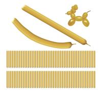 100 pièces de longs ballons dorés, ballons torsadés polyvalents, ballons longs à main, ballons longs tressés magiques, adaptés aux anniversaires et aux fêtes de mariage