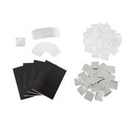 100 pièces de matériel for machine à badges/boutons (50 x 50 mm, métal carré) for la fabrication de badges, boutons et aimants de réfrigérateur (DIY). Largement utilisé(100Pcs Fridge magnet)