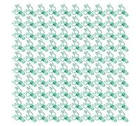 100 pièces de mini attaches en forme de lapin mignonnes, pinces à papier en métal à forte force de serrage, design creux - petites attaches de bureau pour documents, certificats et (Verte)