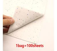 100 Pièces De Papier De Soie 21x30 Cm,Bricolage Fait À La Main,Papier Artisanal,Fleurs,Emballage Cadeau,Mariage,Fête,Décoration De La Maison,Fournitures - Type 100pcs Glitter White