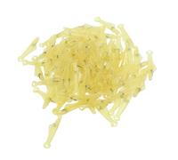 100 pièces de passe-aiguille en forme de poisson, passe-aiguille pour machine à coudre avec crochet en acier inoxydable, outil portable de montage du fil pour la broderie, adapté (Jaune)