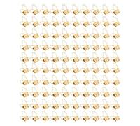 100 pièces de pinces à documents en métal creuses en forme de pingouin, petites pinces à documents à forte force de serrage, jolies pinces à papier de bureau pour documents, (Or)