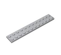 100 pièces de plaques de Construction 2x12, compatibles avec Lego, Couleurs :Gris Clair