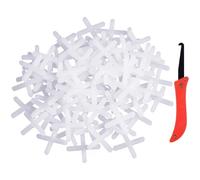 100 Pièces De Positionneurs De Carrelage, 1 Crochet De Joint, Clip D'Écartement De Carrelage, Joint De Carrelage Croisé, Outil De Joint, Joint De Nivellement De Carrelage.